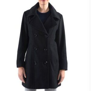 J‎ Crew Double Breasted Wool Peacoat F3915 Black size 00